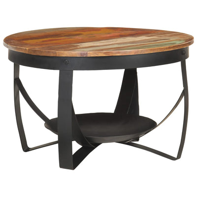 vidaXL Coffee Table Ø68x43 cm Solid Reclaimed Wood