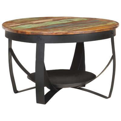 vidaXL Coffee Table Ø68x43 cm Solid Reclaimed Wood
