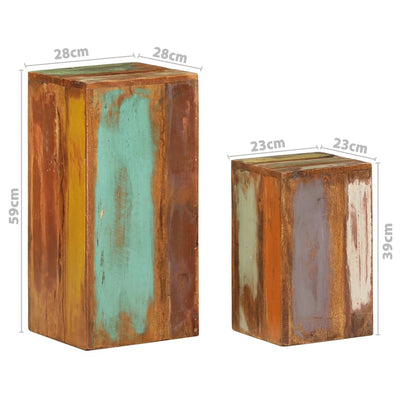 vidaXL Plant Stands 2 pcs Solid Reclaimed Wood