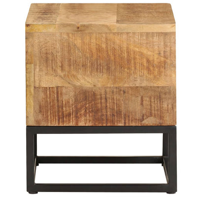 vidaXL Side Table 30x30x33 cm Rough Mango Wood