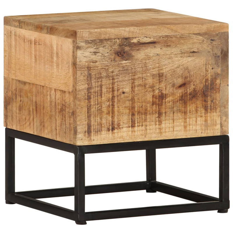vidaXL Side Table 30x30x33 cm Rough Mango Wood