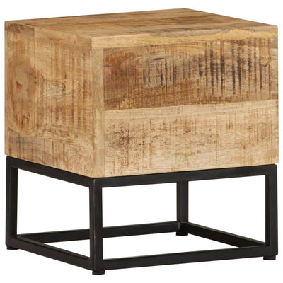 vidaXL Side Table 30x30x33 cm Rough Mango Wood