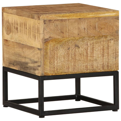 vidaXL Side Table 30x30x33 cm Rough Mango Wood