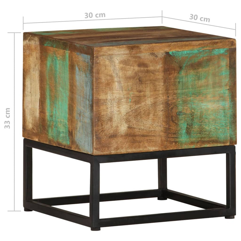 vidaXL Side Table 30x30x33 cm Solid Reclaimed Wood