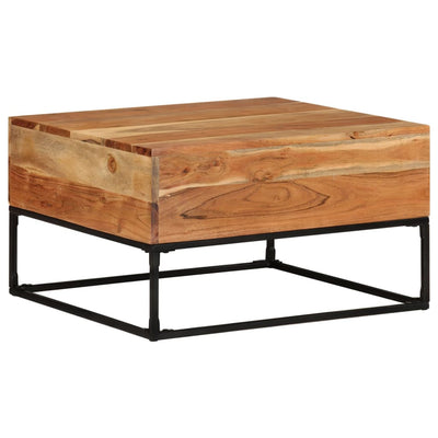 vidaXL Coffee Table 68x68x41 cm Solid Acacia Wood