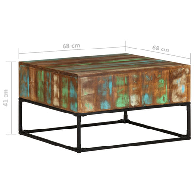 vidaXL Coffee Table 68x68x41 cm Solid Reclaimed Wood