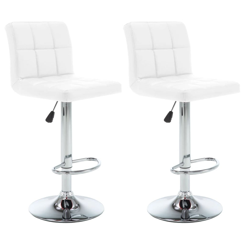 vidaXL Bar Stools 2 pcs Black Faux Leather