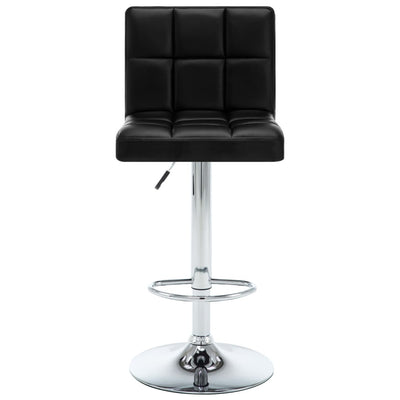 vidaXL Bar Stools 2 pcs Black Faux Leather