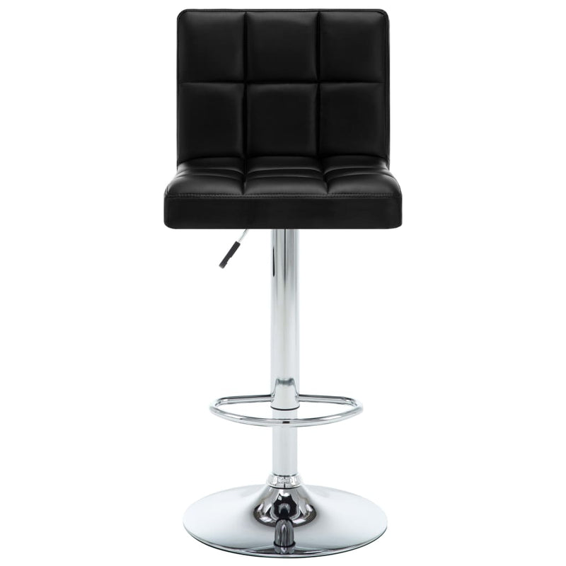 vidaXL Bar Stools 2 pcs Black Faux Leather