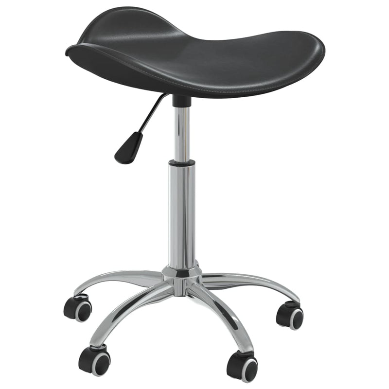 vidaXL Salon Spa Stool Black Faux Leather
