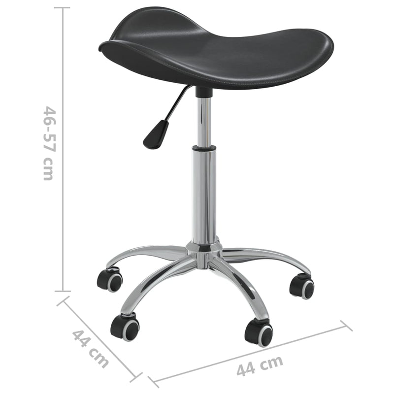vidaXL Salon Spa Stool Black Faux Leather