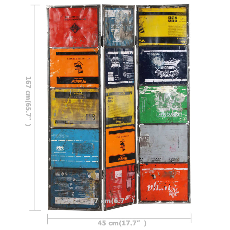 vidaXL Room Divider Multicolour 45x17x167 cm Iron