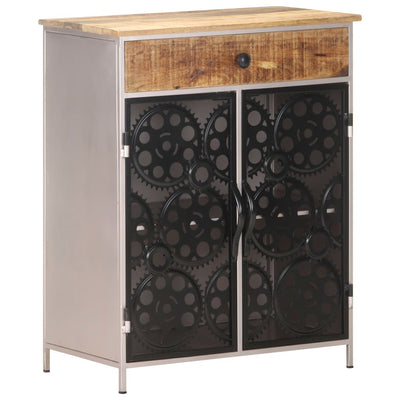 vidaXL Sideboard 60x35x75 cm Rough Mango Wood & Iron
