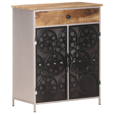 vidaXL Sideboard 60x35x75 cm Rough Mango Wood & Iron
