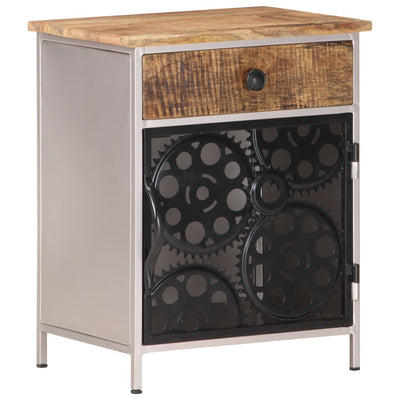 vidaXL Bedside Cabinet 40x30x50 cm Rough Mango Wood