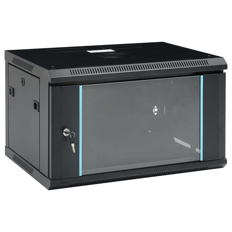vidaXL 6U Wall Mounted Network Cabinet 19" IP20 600x450x375 mm
