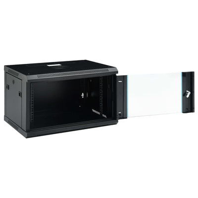 vidaXL 6U Wall Mounted Network Cabinet 19" IP20 600x450x375 mm
