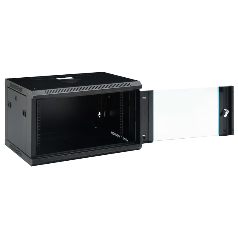 vidaXL 6U Wall Mounted Network Cabinet 19" IP20 600x450x375 mm
