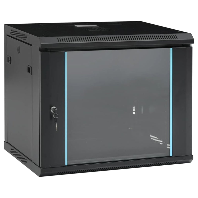 vidaXL 9U Wall Mounted Network Cabinet 19" IP20 600x450x510 mm