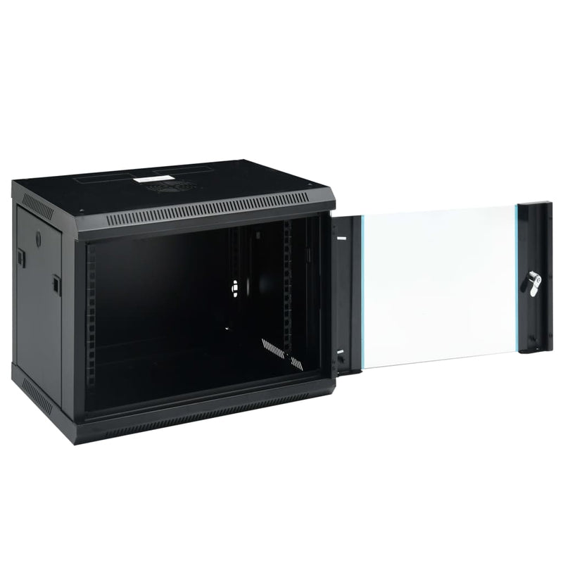 vidaXL 9U Wall Mounted Network Cabinet 19" IP20 600x450x510 mm