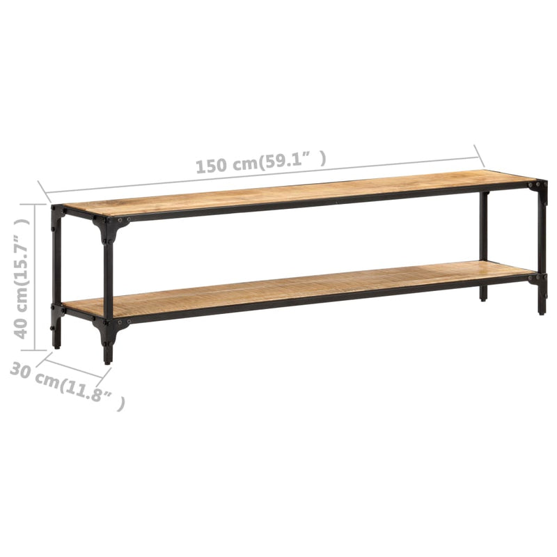 vidaXL TV Cabinet 150x30x40 cm Solid Mango Wood