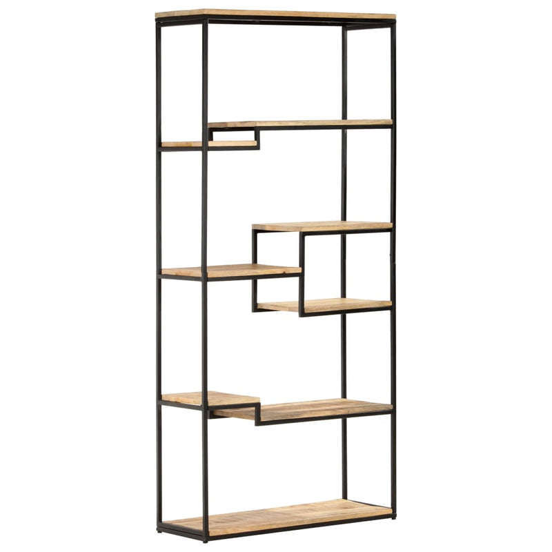 vidaXL Bookcase 80x30x180 cm Rough Mango Wood