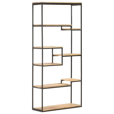 vidaXL Bookcase 80x30x180 cm Rough Mango Wood