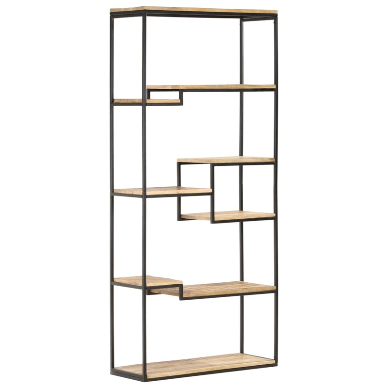 vidaXL Bookcase 80x30x180 cm Rough Mango Wood