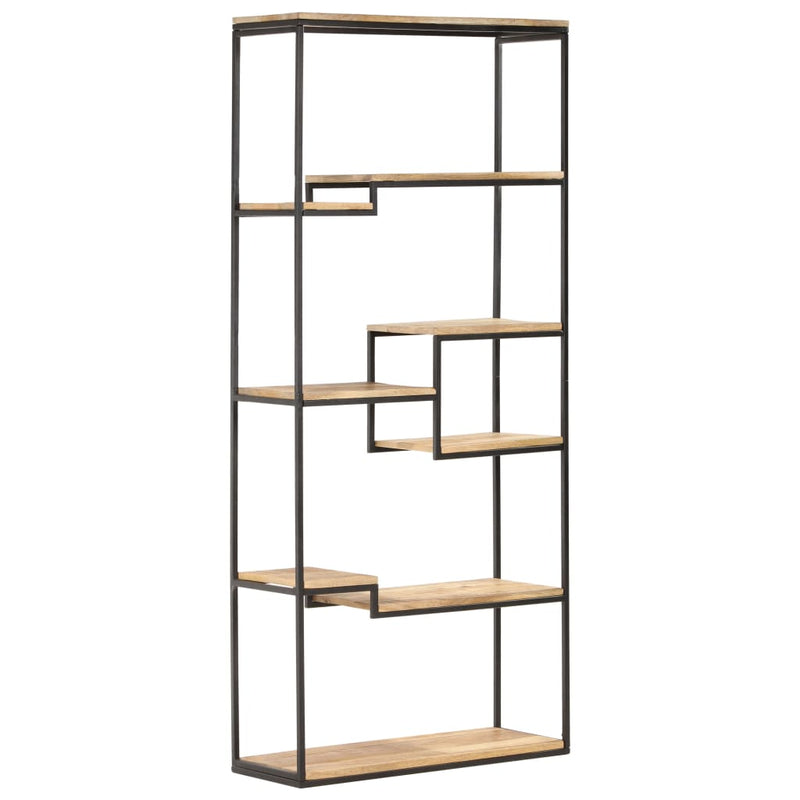 vidaXL Bookcase 80x30x180 cm Rough Mango Wood