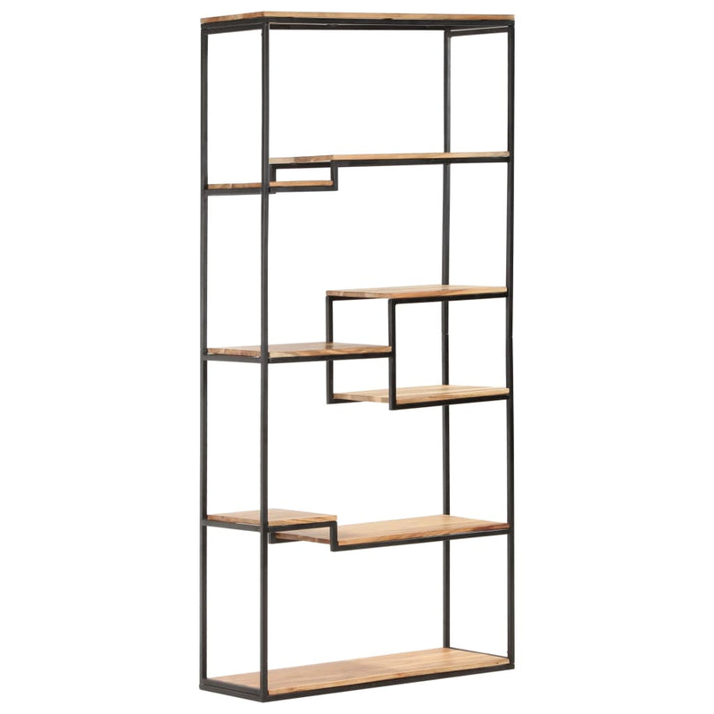 vidaXL Bookcase 80x30x180 cm Solid Acacia Wood