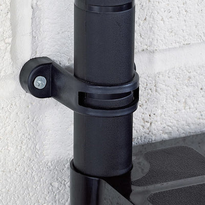 vidaXL Storage Shelf 4-Tier Black 61x30.5x130 cm Plastic