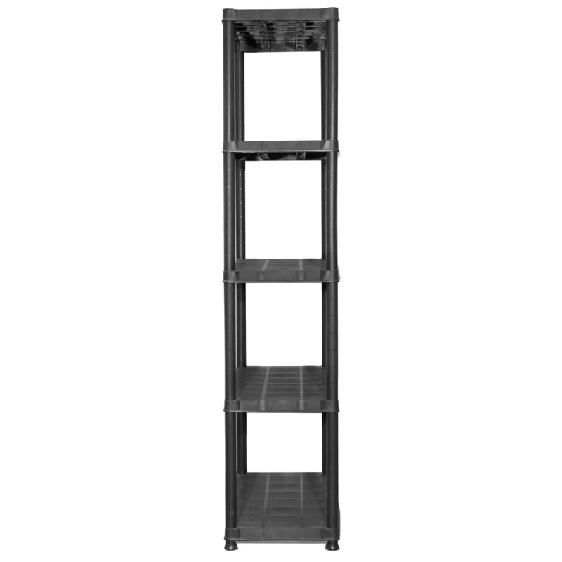 vidaXL Storage Shelf 5-Tier Black 91.5x45.7x185 cm Plastic