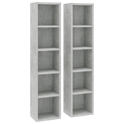 vidaXL CD Cabinets 2 pcs Sonoma Oak 21x16x93.5 cm Engineered Wood