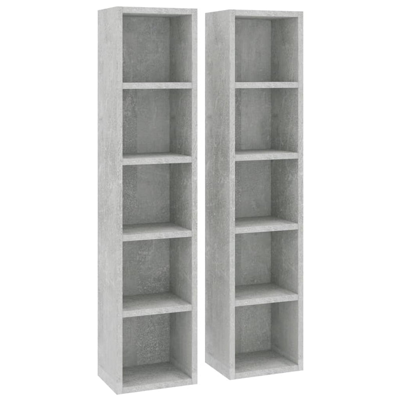 vidaXL CD Cabinets 2 pcs Sonoma Oak 21x16x93.5 cm Engineered Wood
