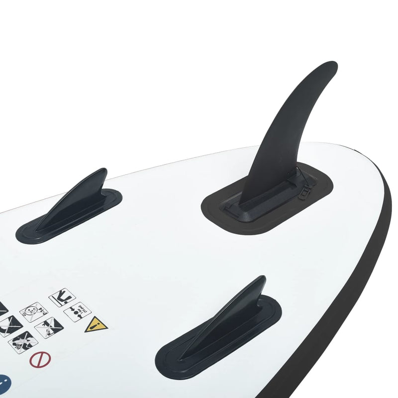 vidaXL Inflatable Stand up Paddle Board Set Black and White