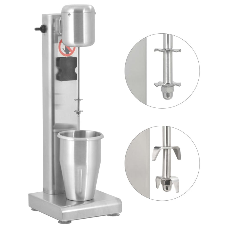 vidaXL Milkshake Mixer Stainless Steel 1 L