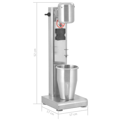 vidaXL Milkshake Mixer Stainless Steel 1 L