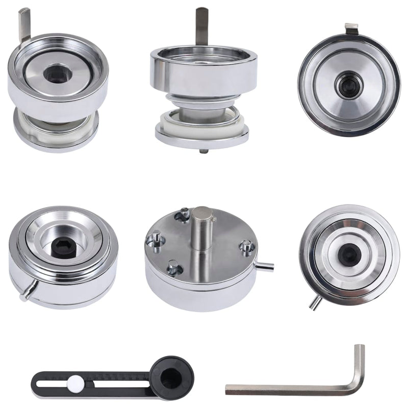 vidaXL Badge Button Maker with 500 pcs Pinback Button Parts 58 mm