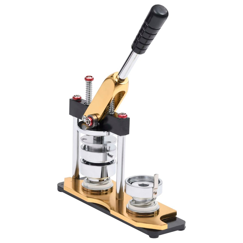 vidaXL Badge Maker with 500 pcs Pinback Button Parts 44mm Rotate Punch