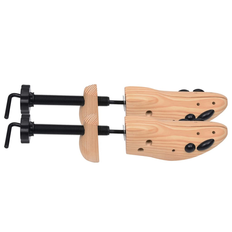 vidaXL Shoe Trees 2 Pairs Size 41-46 Solid Wood Pine