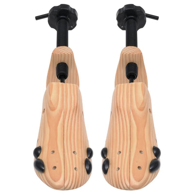 vidaXL Shoe Trees 2 Pairs Size 41-46 Solid Wood Pine