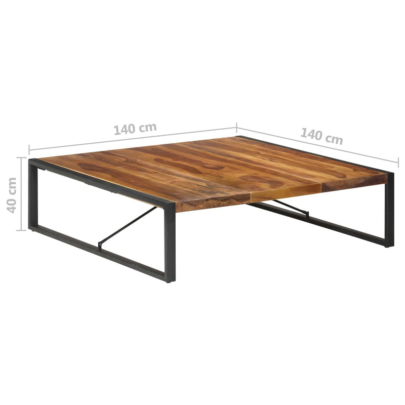 vidaXL Coffee Table 140x140x40 cm Solid Wood