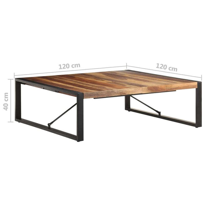 vidaXL Coffee Table 120x120x40 cm Solid Wood