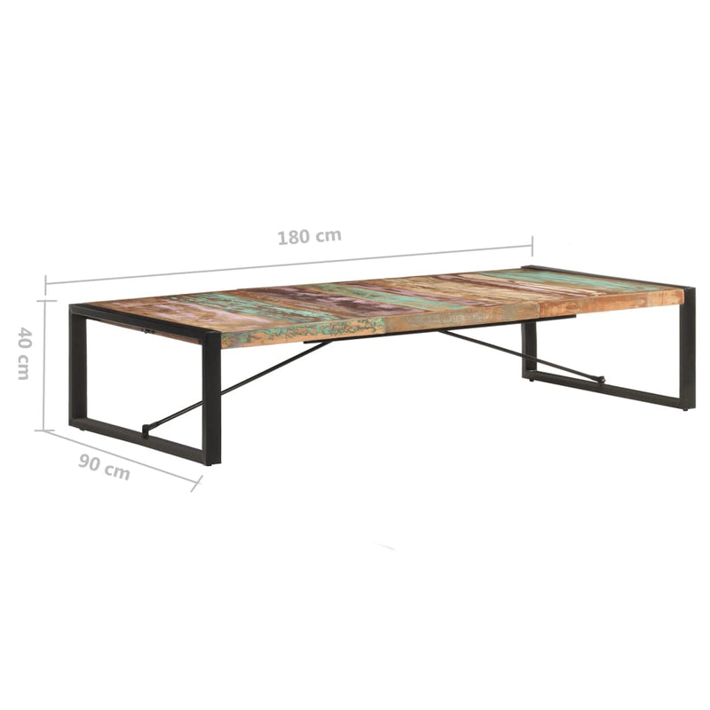 vidaXL Coffee Table 120x120x40 cm Solid Wood Reclaimed