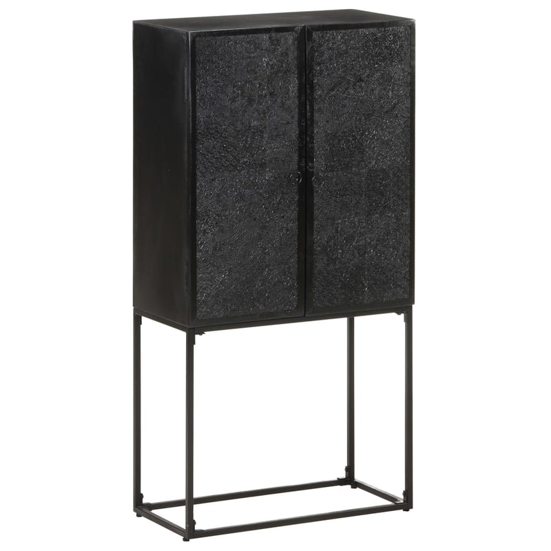 vidaXL Sideboard Black 60x30x120 cm Solid Acacia and Mango Wood