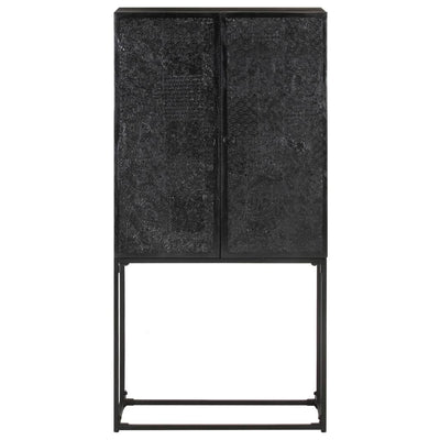 vidaXL Sideboard Black 60x30x120 cm Solid Acacia and Mango Wood