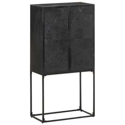 vidaXL Sideboard Black 60x30x120 cm Solid Acacia and Mango Wood