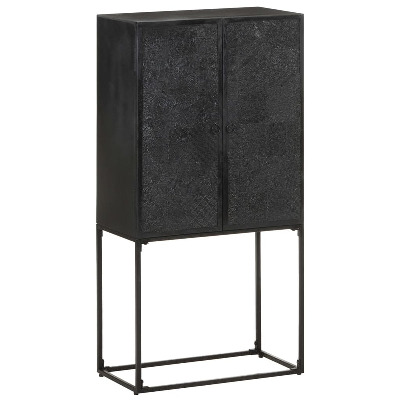 vidaXL Sideboard Black 60x30x120 cm Solid Acacia and Mango Wood