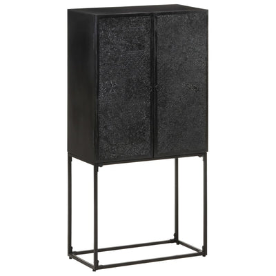 vidaXL Sideboard Black 60x30x120 cm Solid Acacia and Mango Wood