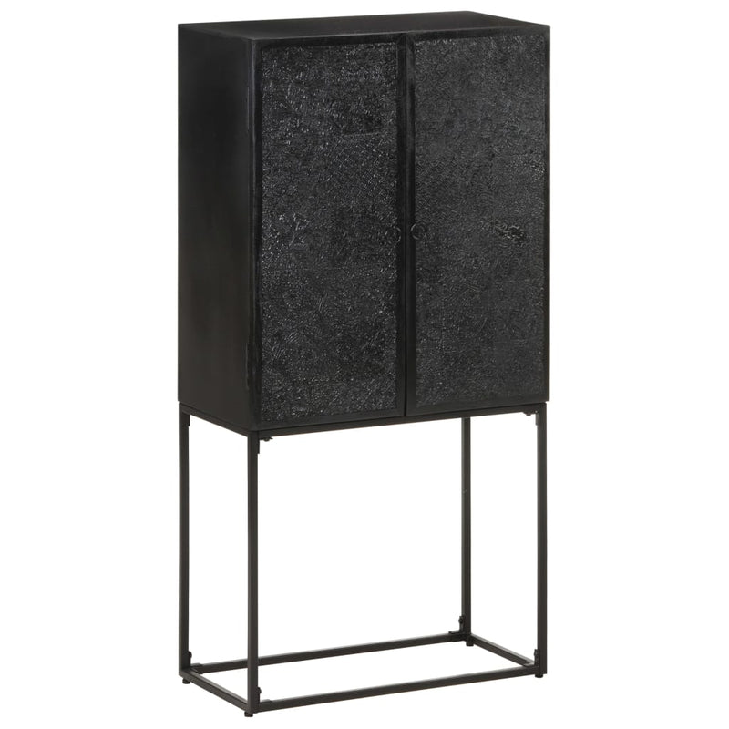 vidaXL Sideboard Black 60x30x120 cm Solid Acacia and Mango Wood